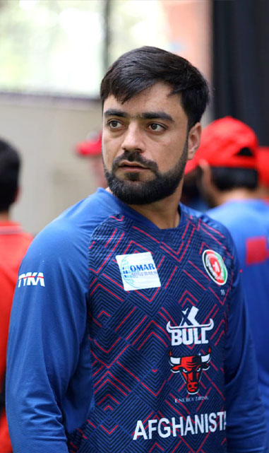 Rashid Khan all prepared for today's session